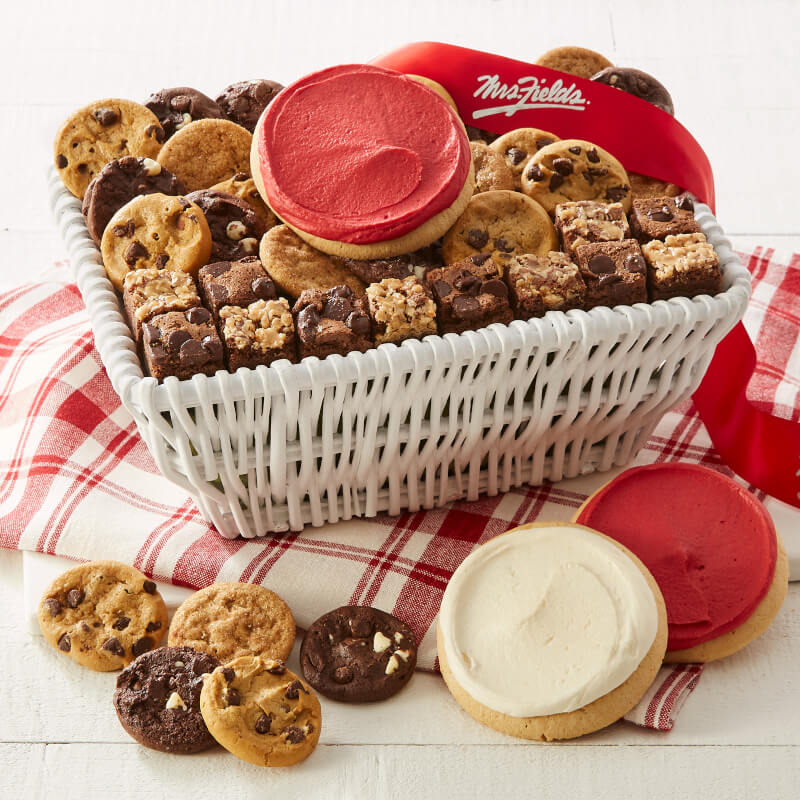 Sweet Sampler White Basket Nut-Free