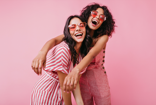 Two best friends celebrating Galentine’s Day