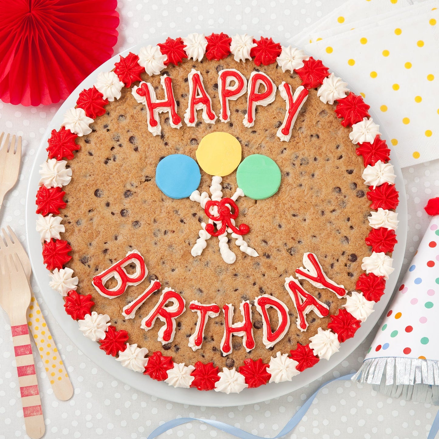 Birthday Balloons Cookie Cake