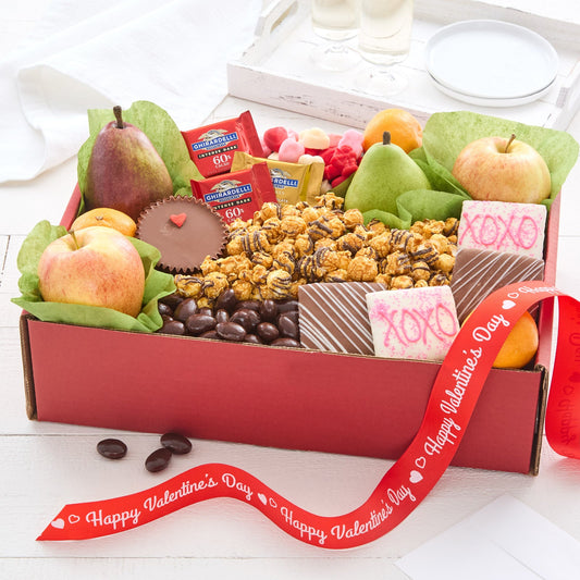 Valentine's Day Deluxe Fruit & Treat Gift Box