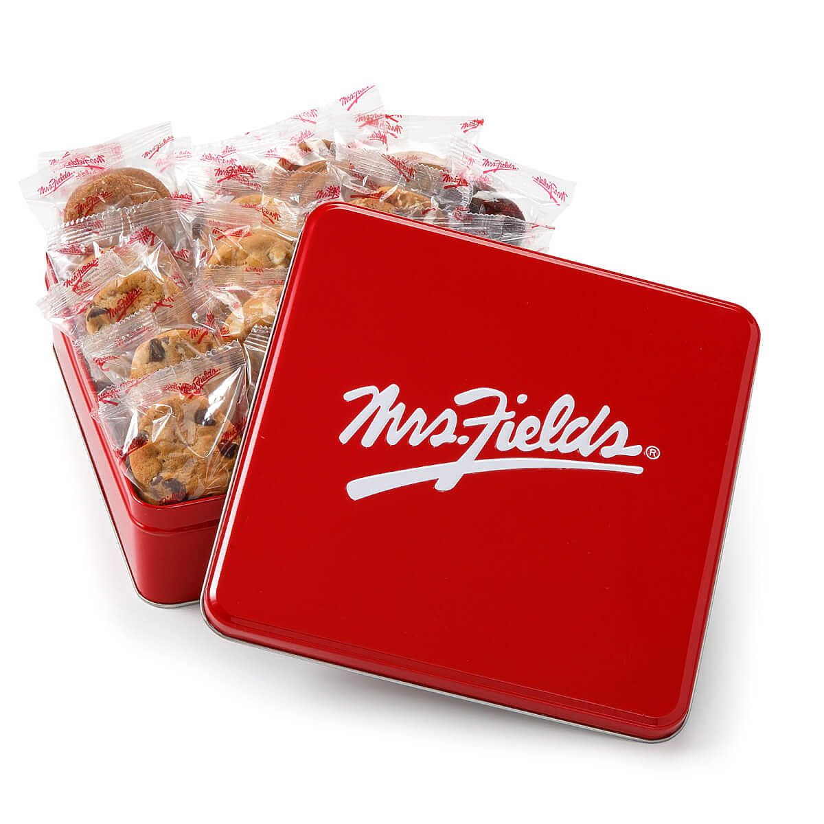 Mrs. Fields 60 Nibblers_ Bite-Sized Cookies Signature Tin